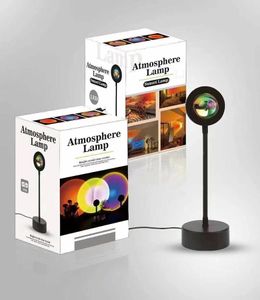 Füllen Sie leichte Sonnenuntergang Lampe Schlafzimmer Dekor Regenbogenprojektoratmosphäre USB -Ladung Modernes Hintergrund