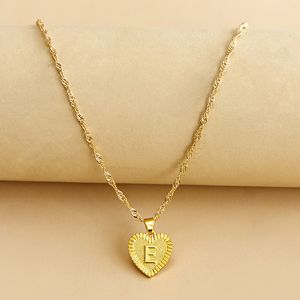 Alphabet English Initial Colar Letter Cara pingente de pingente de ouro para mulheres Jewlry Gift Will and Sandy