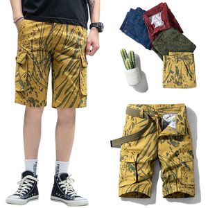 Men Casual Shorts Printed Shorts for Man 100% Cotton Spring Summer New Fashion Mens Clothing Jogger Sweat Shorts X0628