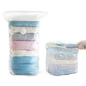 Sacos de armazenamento Mão de vácuo Saco de vedação comprimido Organizador de armário reutilizável para roupas colcha cobertor blanflatem