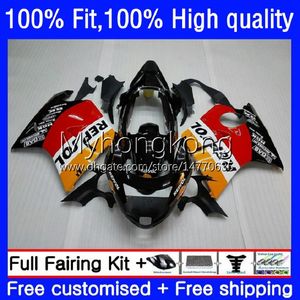 Honda Blackbird CBR 1100XX 1100 XX 96-07 35NO.0 CBR1100XX 96 97 98 99 00 01 CBR1100 XX 2002 2003 2004 2005 2006 2007 OEM Bodys Repsol Turuncu için Enjeksiyon Kalıp Kuramları