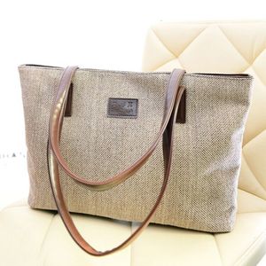 HBP Linen Linen Linen Handbag de grande capacidade Bolsa de ombro único coreano Span 2 Sport.0018