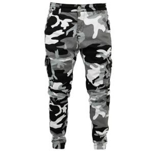 Męskie Wysokiej Jakości Ołówek Dżinsy Mężczyźni Kamuflaż Spodnie Wojskowe Skinny Wygodne Spodnie Cargo Camo Jeans Casual Joggers X0621