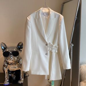 Trend Coat Feminino Simple High-quality Trendy Party Ladies Clothing Loose Blazer White Coats Spring Autumn 16W75601 210510