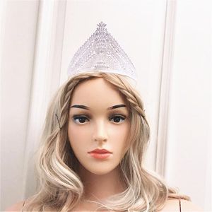 Modello Fashion Brillante Gioielli Crystal White Snow Princess Noble And Retro Crown Copricapo Accessori regalo Fermagli per capelli Barrettes