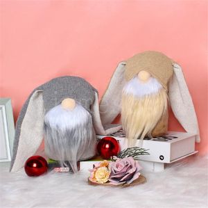 Party Supplies Easter long eared rabbit doll decorations creative faceless dolls decorations Table Gnomes Decor DD776