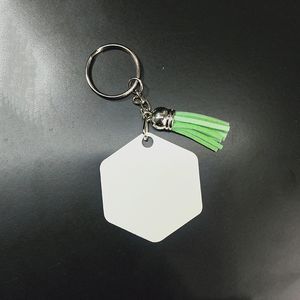 Sublimation Acrylic Keychains With Tassel Double Side for Sublimation DIY White Blank Plastic Ornaments Diffrient Shapes Heat Transfer Pendants By Air A12