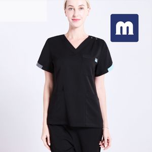 Medigo-077 Pantaloni da due pezzi da donna Donne Scrubs Tops+Pant Men Ospedale Uniforme Chirurgia Scrubs Shirt Nursi a maniche corte Usiforme per Pet Grey's Anatomy Doctor Workwear.