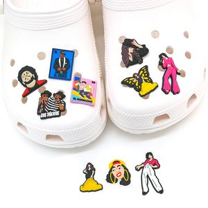 moq 100 pz cantanti Charms Morbido pirata Pvc Fascino per scarpe Accessori Decorazioni personalizzate JIBZ per intasare scarpe regalo per bambini