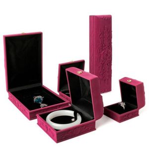 Gift Wrap reliëf sieraden case voor hanger ketting ring oorbellen armband pakket doos sieraden organisator bruiloft dozen