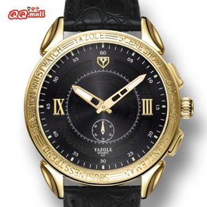 Yazole Watch Men Casual Quartz Waterproof Watches Luminous Luxury Fashion Man Wristwatch Free Gift Box Packed Relogio Masculino G1022