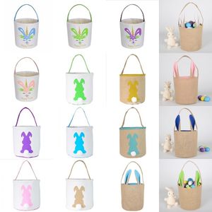 Forniture per feste Uova di coniglietto di Pasqua Borsa di stoffa Cesto di coniglio Fornitore di casa creativa Secchio per regalo di festival per bambini