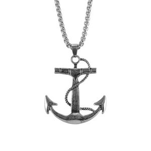 Accessoires Pirate Anker Titanium Stahl Halskette kreative trendige Modekette Einfache Persönlichkeit Anhänger Geschenkketten