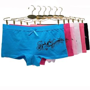 6 Pieces / Set Boxer Algodão Cantie Senhoras Underwear Segurança Panty Lingerie Sólida Meninas Intimate Woman Underpants 210730