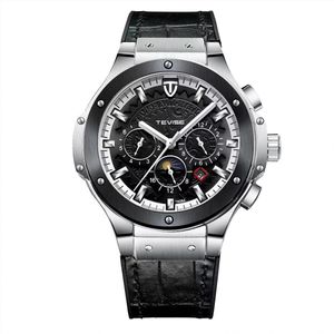 Mens Antique Arrival tevise watches wiese moon and stars straps waterproof men mechanical watch