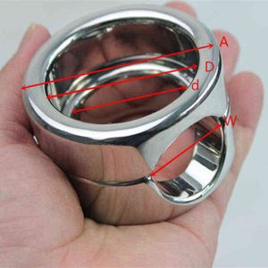 Cockrings Metal Scrotum Pendant Ball Stretchers Testis Weight ring Penis Stainless Steel cock Lock Ring Sex Toys BB 2 128 1123