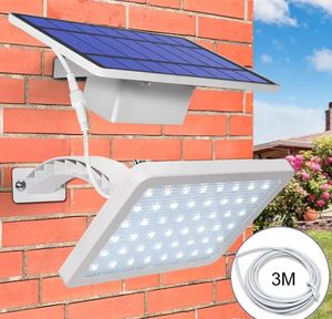 800lm Solarleuchten für den Außenbereich, wasserdichte Gartenlampen, ein Modus, trennbare und integrierte 48-LED-Wandleuchte, einstellbarer Winkel