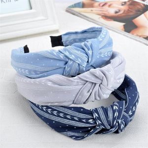 Hårtillbehör Minhin Headbands för kvinnor Mode Hårband Bow Knot Cross Tie Headwrap Band Hoop Turban Headwear