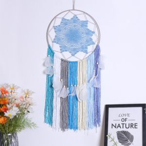 Dream Catcher Camera da letto Nursery Decoration Sun Flower Boho Floral Feather Handmade Dreamcatcher Wall Hanging Decor per Party Office RRD11556