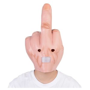 Middle Mask Latex Give the Finger Headgear One-finger Salute Masks Halloween Party Cosplay Props Nice Gift