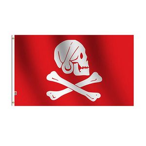 Pirate Henry Cada's Jolly Roger Bandeira Vívida Cor UV Fade Resistente Dupla Dupla Decoração Banner 90x150cm Imprimir Digital Atacado