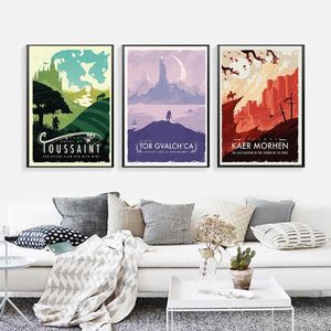 Paintings Classic Video Game Retro Poster Vintage Minimalist Wall Decor Good Quality Printed Canvas Painting Home Room Art Posters