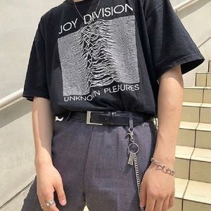 Verão Joy Division Homens Desconhecidos Prazer Camisetas Fahion Homens Manga Curta O-Pescoço T-shirt Streetwear Hip Hop Tops Tees 210518