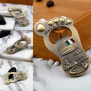Design creativo Italia Apribottiglie per birra Magnete per frigorifero Regalo per baby shower Bomboniere per feste di nozze Apri a forma di piede JJB11414