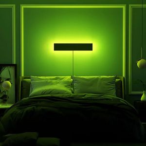 Wall Lamp Nordic RGB LED Lamps For Home Colorful Decoration Bedroom Remote Control Living Dining Room Lighting Fixture