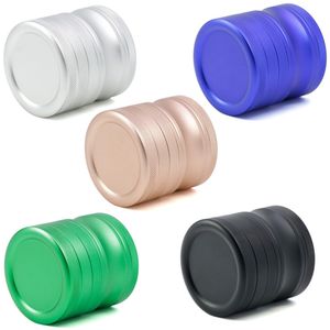 Suono Produzione Herb Grinder Smoking Tool 63mm * 64mm 4 pezzi Spice Tobacco Mill Crusher Abrader 5 colori