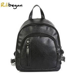 Women Fashion Leather PU Backpack Cute Waterproof Mini Soft Vintage School bags