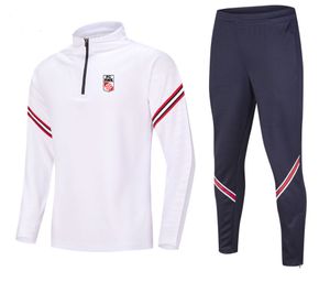 FC Rot-Weiss Erfurt Men's Leisure Sports Suit Semi-zipper Long-Sleeved SweatshirtアウトドアスポーツレジャートレーニングスーツサイズM-4XL