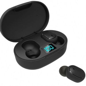 E6S TWS Bluetooth Kulaklık Akıllı Dijital Ekran Bluetooth Kulaklık HIFI Kulaklık Stereo Kulak Su Geçirmez Spor Kulaklık