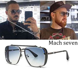 2021Punk Mach Sześć Styl Gradient Lotnictwa Okulary Damskie Moda Mężczyźni Vintage Marka Design UV400 Okulary przeciwsłoneczne Oculos de Sol