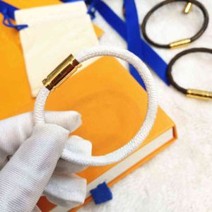 Mann Frau Armband Mode Leder Magnetische Schnalle Armbänder Kette Schmuck Unisex Armband 4 Farbe Hohe Qualität Box erfordern zusätzliche kosten H1027