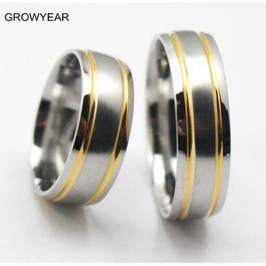 Wedding Rings Size 14 11 9 Lovers His And Her Sets For Women Men Golden Silvery Two Tone Ring Pair