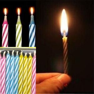 10 pezzi set di candele per riaccensione magica giocattolo compleanno eterno candele per torta a soffiaggio v2