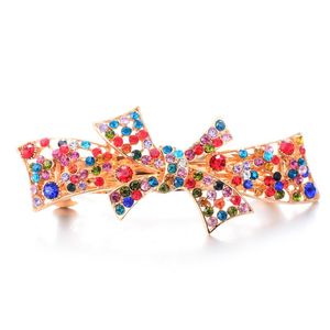 Charm Rhinestone Flowers Hair Clip For Women High Quality Crystal Butterfly Barrettes Jewelry Girl Wedding Accessories Clips