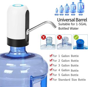 Tragbare Wasserflaschenpumpe, USB-Aufladung, automatischer elektrischer Wasserspender, Pumpflasche, Wasserpumpe, automatischer Schalter, Trinkspender mit Box