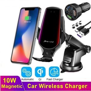 TongdayTech W Magnetic Car Fast Wireless Charger for iPhone XS Pro Max Caregador SEM FIO Samsung S10 S9 Plus