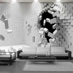 3d Wallpaper Simple White Brick Wall Painting Home Decor Living Room Bedroom Mural Waterproof Antifouling Wallpapers Wallcovering