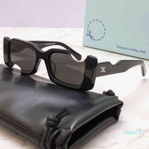Moda OFF W güneş gözlüğü Lüks Offs Beyaz 2022SS Resmi son Kare klasik moda OW40006 polikarbonat plaka çentikli çerçeve beyaz erkek ve kadın gözlükleri