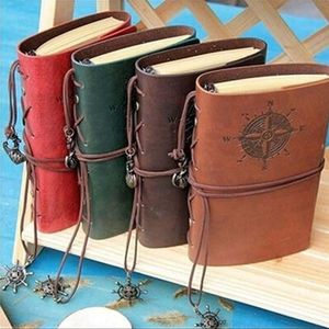 Greeting Cards Retro Anchor Loose-leaf Notebook PU Leather Replaceable Stationery Gift Traveler's Diary
