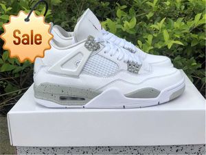 2022 Authentic 4 White Oreo 4s Tech Grey Black Fire Red Shoes Men Outdoor Sports Sneakers Ct8527-100 with Original Box Us7-13