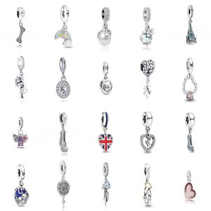 925 Sterling Silver Pendant Heart Shape DIY Fine Beads for Pandora Bracelet Women Fashion Jewelry