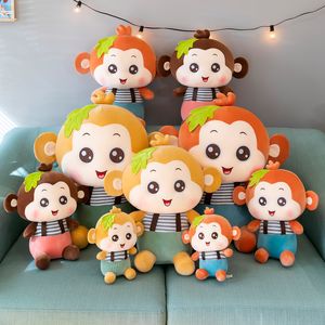 Söt Suspender Monkey Plush Toy Stor Strap Monkeys Doll Grab Machine Dolls Girl Födelsedaggåva