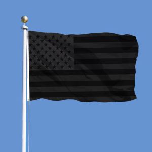 All Black American Flag 3x5 ft No Quarter Will Be Given US USA Historical Protection Banner Polyester Flags 90*150cm