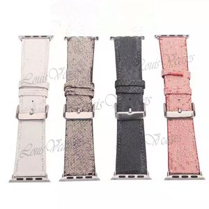 Luxury Designer Watch band 41mm 42mm 38mm 40mm 44mm 45mm Strap For iwatch 7 2 3 4 5 6 Series Bands Leather Wristband Bracelet Fashion Floral Men Women Smart Straps