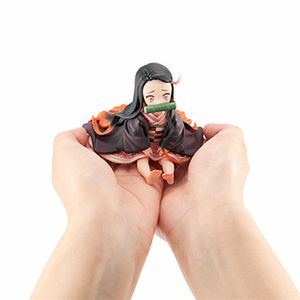 6.5cm Kamado Nezuko figur anime demon slayer sittande ver. Nezuko Action Figures Kimetsu Nej Yaiba PVC Collectible Model Leksaker X0526