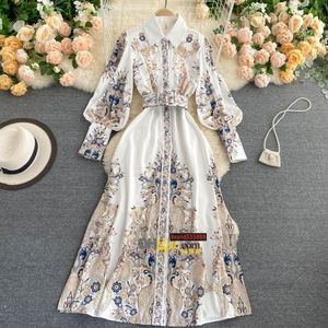 Fashion Runway Casual Urlaub Sommer Langes Kleid Damen Kurzarm Slash neck Tiered Floral Gedruckt Drapierte Rüschen Frühling